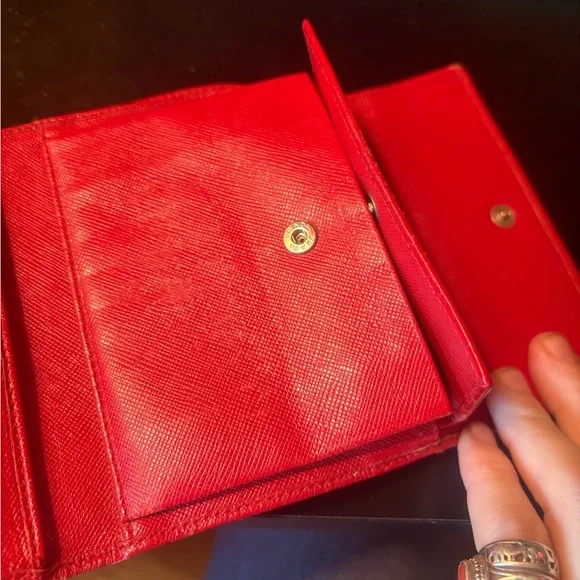 Prada Scarlet Red Leather Wallet - Picture 8 of 9
